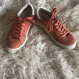 No Name Women's Casual Rust Suede Sneakers